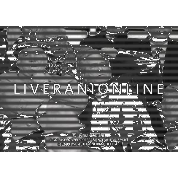 RETROSPETTIVA GIAMPIERO BONIPERTI PRESIDENTE JUVENTUS CALCIO NELLA FOTO GIAMPIERO BONIPERTI PRESIDENTE JUVENTUS CALCIO NELL\'ANNO 1989-1990 CON IL FIGLIO GIAMPAOLO BONIPERTI AG ALDO LIVERANI SAS