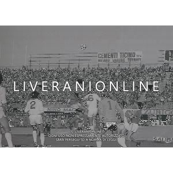08-11-1981 VARESE -CAMPIONATO DI CALCIO SERIE B VARESE RIMINI 1-1 NELLA FOTO AZIONE DI GIOCO AG ALDO LIVERANI SAS