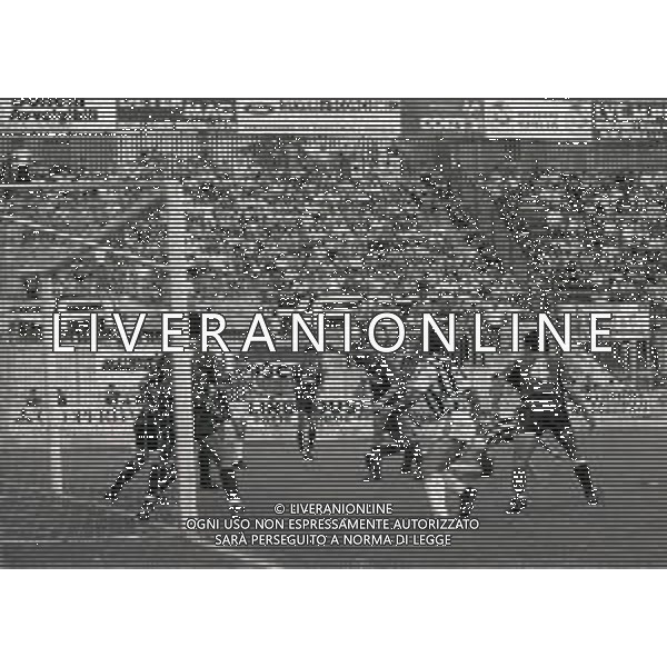 16-06-1991 REGGIO EMILIA CAMPIONATO DI CALCIO SERIE B REGGIANA ASCOLI 3-3 NELLA FOTO AZIONE DI GIOCO AG ALDO LIVERANI SAS