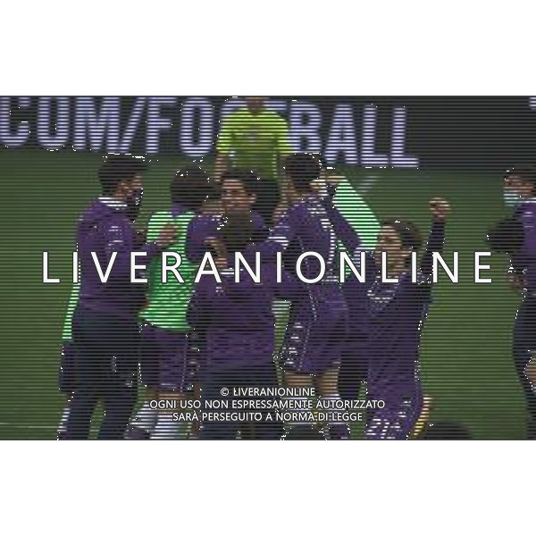 LAZIO - FIORENTINA FINALE COPPA ITALIA PRIMAVERA TIM CUP 28.04.2021 NELLA FOTO ESULTANZA E FESTEGGIAMENTI DEI GIOCATORI DELLA FIORENTINA A FINE GARA PER LA VITTORIA ©SANTANDREA / AGENZIA ALDO LIVERANI SAS