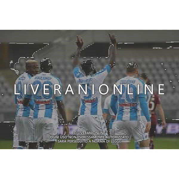 Torino 26.04.2021 Stadio Olimpico Grande Torino ©Alessandro Falzone/Agenzia Aldo Liverani Torino vs Napoli Serie A Tim 2020/2021 Nella foto : Esultanza gol di Tiemoue\' Bakayoko ©FALZONE / AGENZIA ALDO LIVERANI SAS