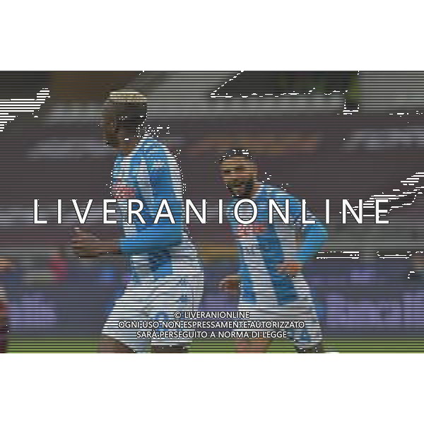 Torino 26.04.2021 Stadio Olimpico Grande Torino ©Alessandro Falzone/Agenzia Aldo Liverani Torino vs Napoli Serie A Tim 2020/2021 Nella foto : Esultanza gol di Victor Osimhen con Lorenzo Insigne ©FALZONE / AGENZIA ALDO LIVERANI SAS
