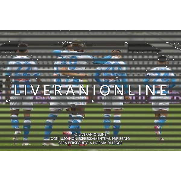 Torino 26.04.2021 Stadio Olimpico Grande Torino ©Alessandro Falzone/Agenzia Aldo Liverani Torino vs Napoli Serie A Tim 2020/2021 Nella foto : Esultanza gol di Victor Osimhen ©FALZONE / AGENZIA ALDO LIVERANI SAS