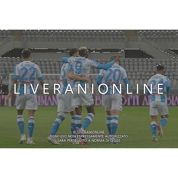 Torino 26.04.2021 Stadio Olimpico Grande Torino ©Alessandro Falzone/Agenzia Aldo Liverani Torino vs Napoli Serie A Tim 2020/2021 Nella foto : Esultanza gol di Victor Osimhen ©FALZONE / AGENZIA ALDO LIVERANI SAS