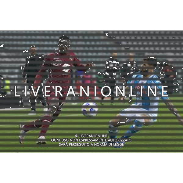 Torino 26.04.2021 Stadio Olimpico Grande Torino ©Alessandro Falzone/Agenzia Aldo Liverani Torino vs Napoli Serie A Tim 2020/2021 Nella foto : Wilfried Stephane Singo- Elseid Hysaj ©FALZONE / AGENZIA ALDO LIVERANI SAS