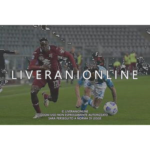 Torino 26.04.2021 Stadio Olimpico Grande Torino ©Alessandro Falzone/Agenzia Aldo Liverani Torino vs Napoli Serie A Tim 2020/2021 Nella foto : Wilfried Stephane Singo- Elseid Hysaj ©FALZONE / AGENZIA ALDO LIVERANI SAS