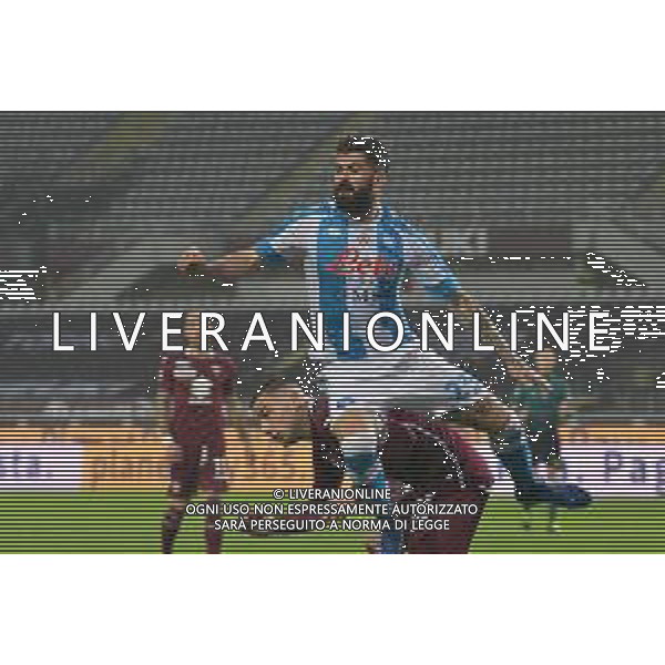 Torino 26.04.2021 Stadio Olimpico Grande Torino ©Alessandro Falzone/Agenzia Aldo Liverani Torino vs Napoli Serie A Tim 2020/2021 Nella foto : Federico Bonazzoli-Elseid Hysaj ©FALZONE / AGENZIA ALDO LIVERANI SAS