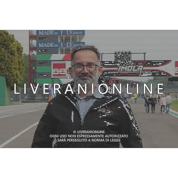 IMOLA 01 05 2021 AUTODROMO ENZO E DINO FERRARI COMMEMORAZIONE A RICORDO DI AYRTON SENNA CHE E\' MORTO IL 01 05 1994 E IN RICORDO DI ROLAND RATZENBERGERDECEDUTO IL GIORNO PRIMA ALLA CURVA TOSA NELLA FOTO DIRETTORE DELL\'AUTODROMO PIETRO BENVENUTI FOTO GIANNI SANNA-AG ALDO LIVERANI SAS