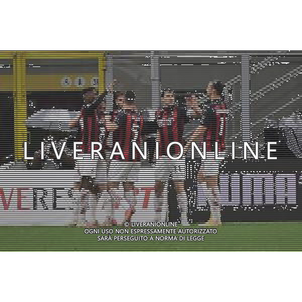esultanza Milan dopo il gol dell\'1 a 0 Milan vs Benevento Campionato Serie A TIM - 34a giornata Milano 01-05-2021 Stadio Giuseppe Meazza - San Siro foto Roberto Garavaglia/ag. Aldo Liverani sas