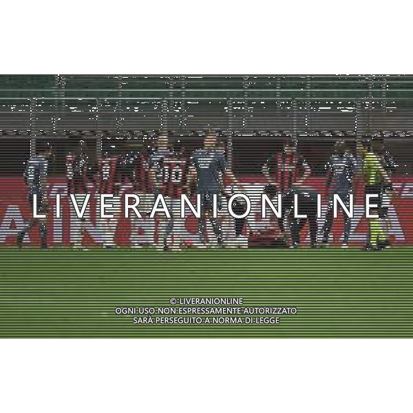 Theo Hernandez a terra infortunato Milan vs Benevento Campionato Serie A TIM - 34a giornata Milano 01-05-2021 Stadio Giuseppe Meazza - San Siro foto Roberto Garavaglia/ag. Aldo Liverani sas / AGENZIA ALDO LIVERANI SAS