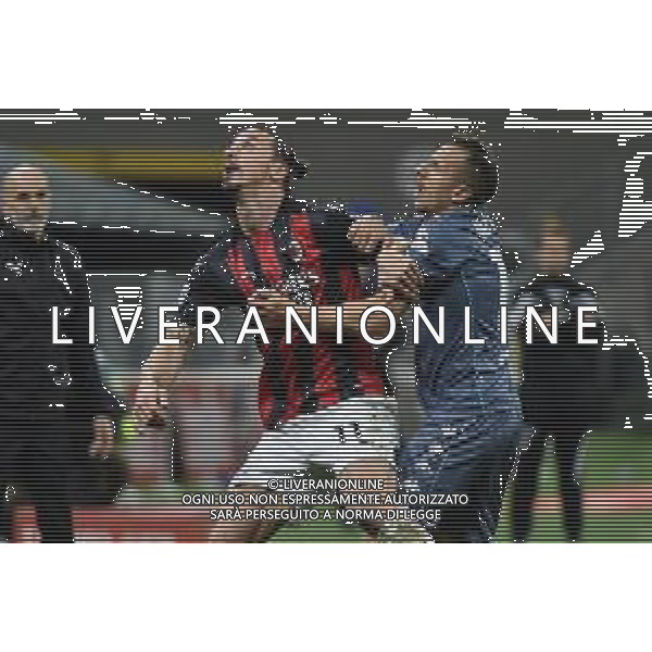 Zlatan Ibrahimovic (Milan) e Riccardo Improta (Benevento) Milan vs Benevento Campionato Serie A TIM - 34a giornata Milano 01-05-2021 Stadio Giuseppe Meazza - San Siro foto Roberto Garavaglia/ag. Aldo Liverani sas / AGENZIA ALDO LIVERANI SAS