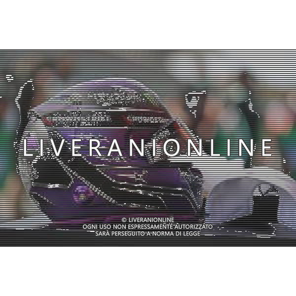 1st place Lewis Hamilton (GBR) Mercedes AMG F1 helmet. 02.05.2021. Formula 1 World Championship, Rd 3, Portuguese Grand Prix, Portimao, Portugal, Race Day. - www.xpbimages.com, EMail: requests@xpbimages.com © Copyright: Batchelor / XPB Images/ AGENZIA ALDO LIVERANI SAS - ITALY ONLY EDITORIAL USE ONLY - GP F1 World Championship Portogallo Grand Prix, Portimao 02.05.2021