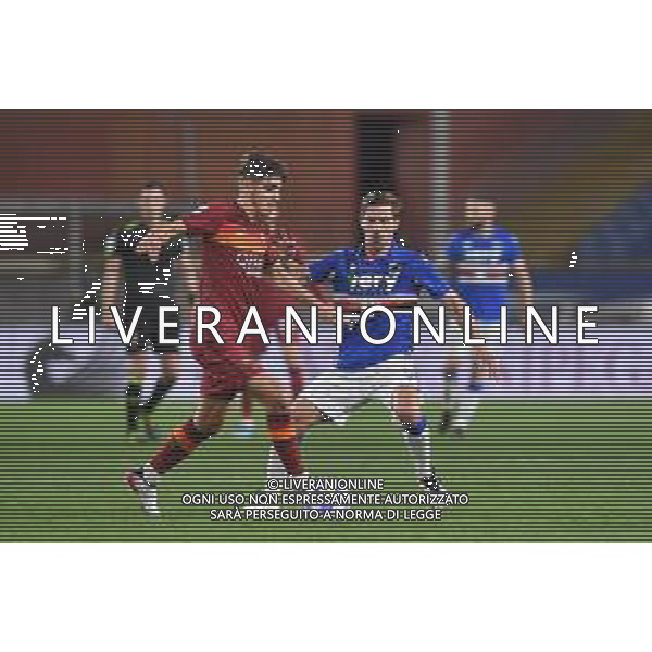 Vigoa/LMedia - UC Sampdoria vs AS Roma - Italian football Serie A match 2020/2021 02 May 2021 - Luigi Ferraris stadium, Genova, Italy Photo showing: Gonzalo Villar (Roma), ADRIEN SILVA (Sampdoria) @Vigoa/LMedia AG ALDO LIVERANI SAS