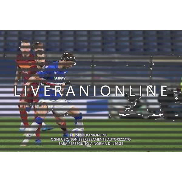 Vigoa/LMedia - UC Sampdoria vs AS Roma - Italian football Serie A match 2020/2021 02 May 2021 - Luigi Ferraris stadium, Genova, Italy Photo showing: Henrikh Mkhitaryan (Roma), BARTOSZ BERESZYNSKI (Sampdoria) @Vigoa/LMedia AG ALDO LIVERANI SAS