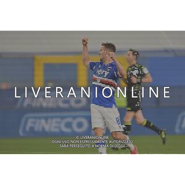 Vigoa/LMedia - UC Sampdoria vs AS Roma - Italian football Serie A match 2020/2021 02 May 2021 - Luigi Ferraris stadium, Genova, Italy Photo showing: VALERIO VERRE (Sampdoria), celebrates after scoring a goal @Vigoa/LMedia AG ALDO LIVERANI SAS
