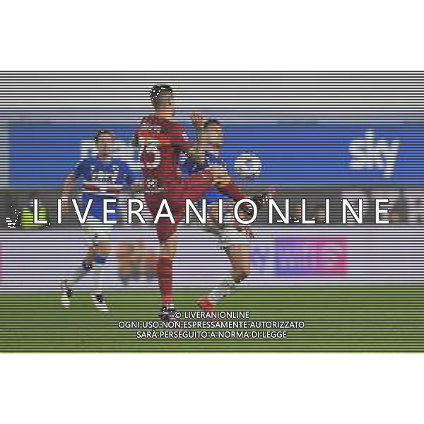 Vigoa/LMedia - UC Sampdoria vs AS Roma - Italian football Serie A match 2020/2021 02 May 2021 - Luigi Ferraris stadium, Genova, Italy Photo showing: Gianluca Mancini (Roma) , VALERIO VERRE (Sampdoria) @Vigoa/LMedia AG ALDO LIVERANI SAS