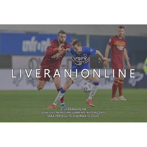Vigoa/LMedia - UC Sampdoria vs AS Roma - Italian football Serie A match 2020/2021 02 May 2021 - Luigi Ferraris stadium, Genova, Italy Photo showing: Borja Mayoral (Roma) , JAKUB JANKTO (Sampdoria) @Vigoa/LMedia AG ALDO LIVERANI SAS