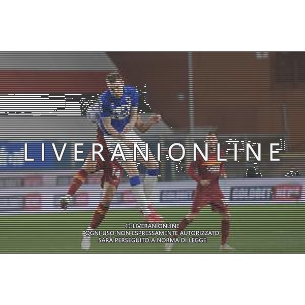 Vigoa/LMedia - UC Sampdoria vs AS Roma - Italian football Serie A match 2020/2021 02 May 2021 - Luigi Ferraris stadium, Genova, Italy Photo showing: Gonzalo Villar (Roma), JAKUB JANKTO (Sampdoria) @Vigoa/LMedia AG ALDO LIVERANI SAS