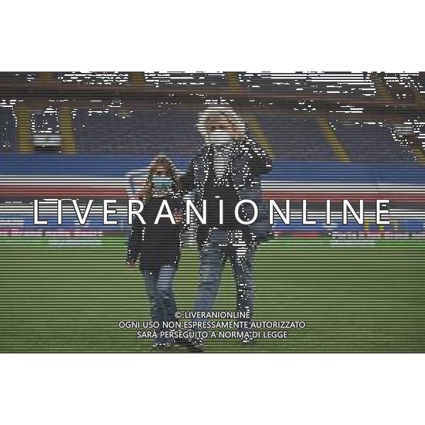 Vigoa/LMedia - UC Sampdoria vs AS Roma - Italian football Serie A match 2020/2021 02 May 2021 - Luigi Ferraris stadium, Genova, Italy Photo showing: the President of Sampdoria, Massimo Ferrero, with his son Rocco @Vigoa/LMedia AG ALDO LIVERANI SAS