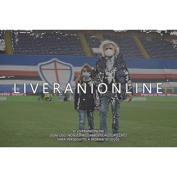 Vigoa/LMedia - UC Sampdoria vs AS Roma - Italian football Serie A match 2020/2021 02 May 2021 - Luigi Ferraris stadium, Genova, Italy Photo showing: the President of Sampdoria, Massimo Ferrero, with his son Rocco @Vigoa/LMedia AG ALDO LIVERANI SAS