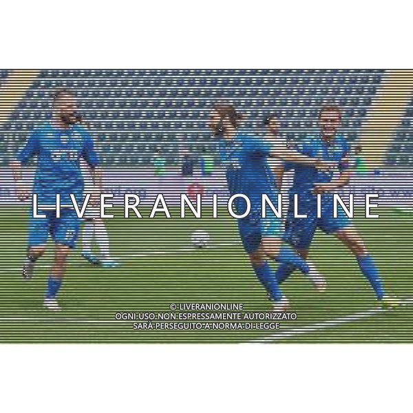 Guglielmii/LMedia - Empoli vs Cosenza - Campionato di Calcio Serie BKT 2020/2021 04 maggio 2021 - Stadio Carlo Castellani, Empoli, Italia Nella foto: Leonardo Mancuso (Empoli) esulta dopo il gol @Guglielmii/LMedia