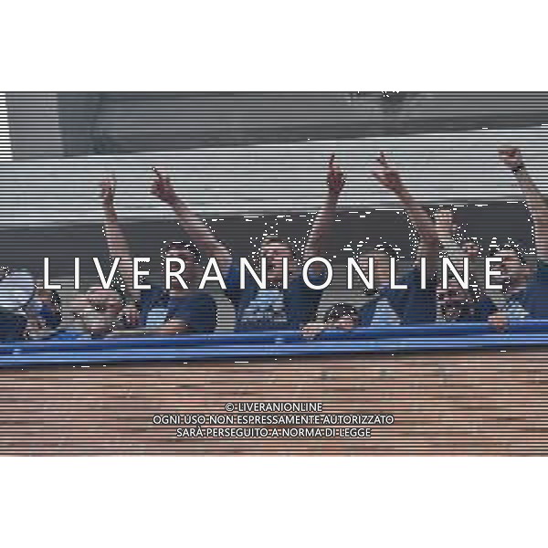 Guglielmii/LMedia - Empoli vs Cosenza - Campionato di Calcio Serie BKT 2020/2021 04 maggio 2021 - Stadio Carlo Castellani, Empoli, Italia Nella foto: I giocatori dell\'Empoli festeggiano la promozione in serie A @Guglielmii/LMedia / AGENZIA ALDO LIVERANI SAS