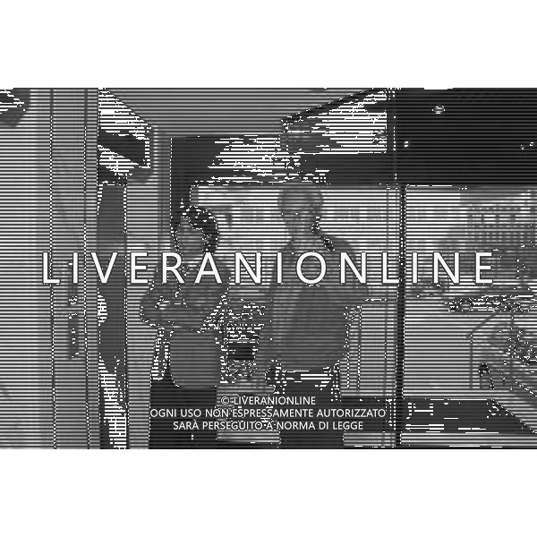 Riunione del Consiglio per il nuovo marchio \'Lega Calcio\', in occasione del cinquantesimo anniversario dalla fondazione della LNP, Milano 1996 - RETROSPETTIVA Nella foto Emanuele Tigani e Ottavio Missoni ©Archivio Giovanni Liverani / AGENZIA ALDO LIVERANI SAS
