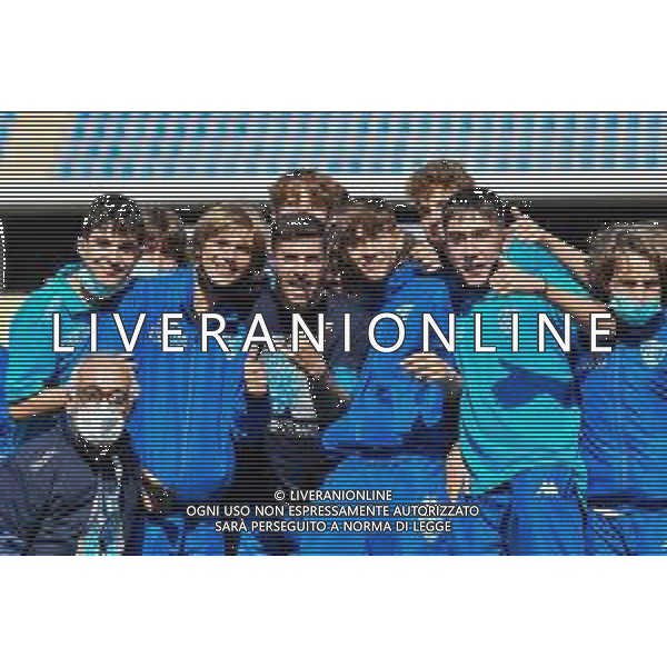 Guglielmii/LMedia - Empoli vs Cosenza - Campionato di Calcio Serie BKT 2020/2021 04 maggio 2021 - Stadio Carlo Castellani, Empoli, Italia Nella foto: I giocatori dell\'Empoli festeggiano la promozione in serie A @Guglielmii/LMedia AG ALDO LIVERANI SAS