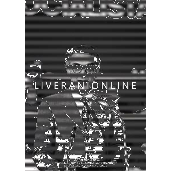 RETROSPETTIVA ANTONIO GIOLITTI POLITICO NELLAFOTO ANTONIO GIOLITTI A ROMA NELL\'ANNO 1972 AL CONGRESSO DEL PSI AG ALDO LIVERANI SAS