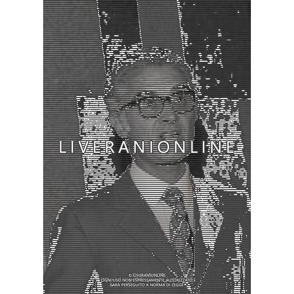 RETROSPETTIVA ANTONIO GIOLITTI POLITICO NELLAFOTO ANTONIO GIOLITTI A MILANO NELL\'ANNO 1973 PARLA AGLI INDUSTRIALI A MILANO AG ALDO LIVERANI SAS