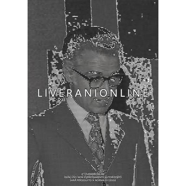 RETROSPETTIVA ANTONIO GIOLITTI POLITICO NELLAFOTO ANTONIO GIOLITTI A MILANO NELL\'ANNO 1973 PARLA AGLI INDUSTRIALI A MILANO AG ALDO LIVERANI SAS