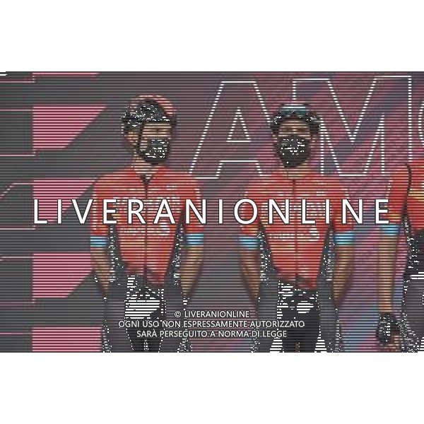 09-05-2021 Giro D\'italia; Tappa 02 Stupinigi - Novara; 2021, Bahrain - Victorious; Bilbao, Peio; Landa Meana, Mikel; Stupinigi; ©SIROTTI / AGENZIA ALDO LIVERANI SAS