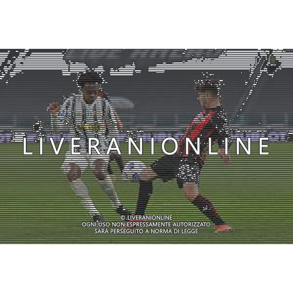 ©Alessandro Falzone/Agenzia Aldo Liverani Torino 09.05.2021 Stadio Allianz Stadium Juventus vs Milan Serie A Tim 2020-2021 Nella foto : AZIONE DEL GOL DI BRAHIM DIAZ contrastato da juan cuadrado ©FALZONE / AGENZIA ALDO LIVERANI SAS
