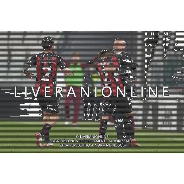 ©Alessandro Falzone/Agenzia Aldo Liverani Torino 09.05.2021 Stadio Allianz Stadium Juventus vs Milan Serie A Tim 2020-2021 Nella foto : ESULTANZA GOL DI BRAHIM DIAZ CON STEFANO PIOLI ©FALZONE / AGENZIA ALDO LIVERANI SAS