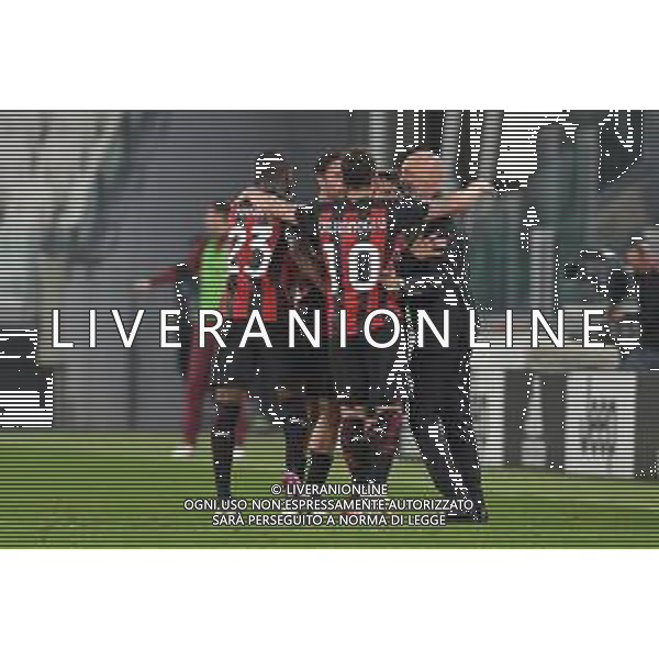 ©Alessandro Falzone/Agenzia Aldo Liverani Torino 09.05.2021 Stadio Allianz Stadium Juventus vs Milan Serie A Tim 2020-2021 Nella foto : ESULTANZA GOL DI BRAHIM DIAZ CON STEFANO PIOLI ©FALZONE / AGENZIA ALDO LIVERANI SAS