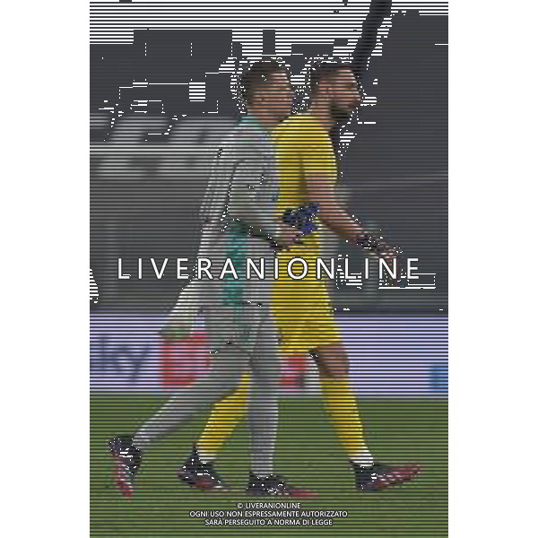 ©Alessandro Falzone/Agenzia Aldo Liverani Torino 09.05.2021 Stadio Allianz Stadium Juventus vs Milan Serie A Tim 2020-2021 Nella foto : Wojciech Szczesny-Gianluigi Donnarumma