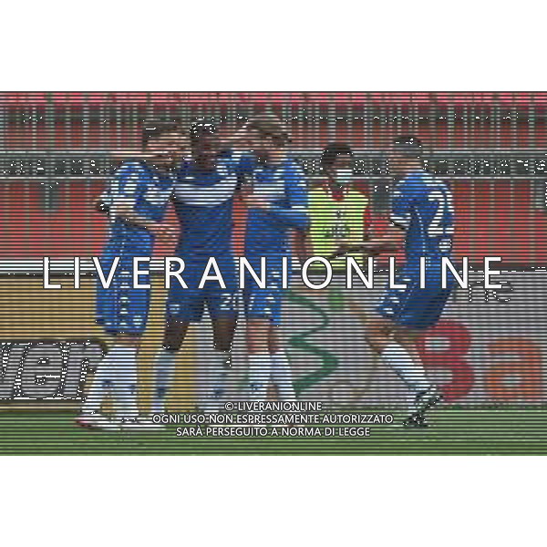 © TVRG esultanza Brescia dopo il gol dell\'1 a 0 Monza vs Brewscia Campionato Serie BKT - 38a giornata Monza 10-05-2021 U-Power Stadium foto Roberto Garavaglia/ag. Aldo Liverani sas