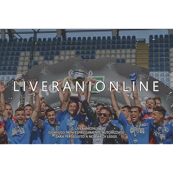 Guglielmii/LMedia - Empoli FC vs US Lecce - Campionato di Calcio Serie BKT 2020/2021 10 maggio 2021 - Stadio Carlo Castellani, Empoli, Italia Nella foto: L\'Empoli festeggia la vittoria del campionato di Serie B @Guglielmii/LMedia AG ALDO LIVERANI SAS