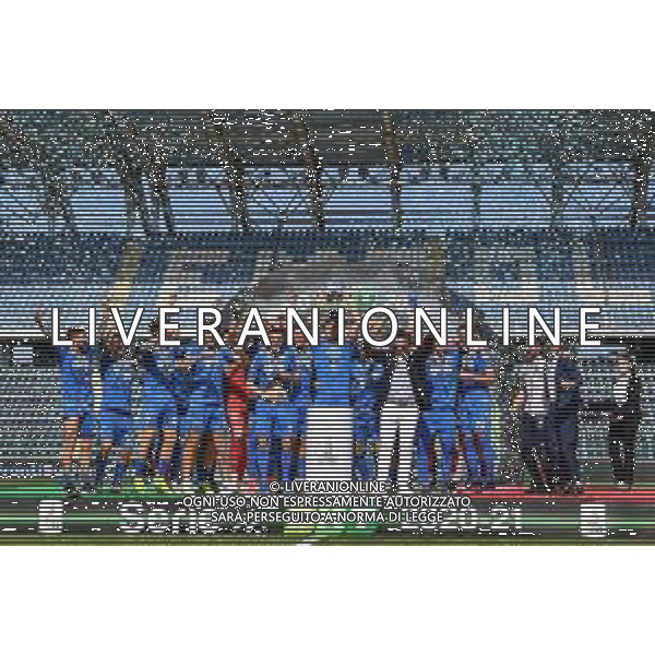 Guglielmii/LMedia - Empoli FC vs US Lecce - Campionato di Calcio Serie BKT 2020/2021 10 maggio 2021 - Stadio Carlo Castellani, Empoli, Italia Nella foto: L\'Empoli festeggia la vittoria del campionato di Serie B @Guglielmii/LMedia AG ALDO LIVERANI SAS