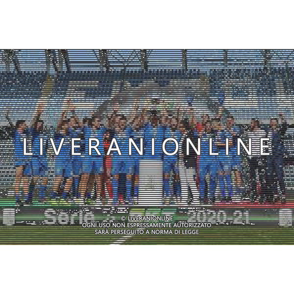 Guglielmii/LMedia - Empoli FC vs US Lecce - Campionato di Calcio Serie BKT 2020/2021 10 maggio 2021 - Stadio Carlo Castellani, Empoli, Italia Nella foto: L\'Empoli festeggia la vittoria del campionato di Serie B @Guglielmii/LMedia AG ALDO LIVERANI SAS