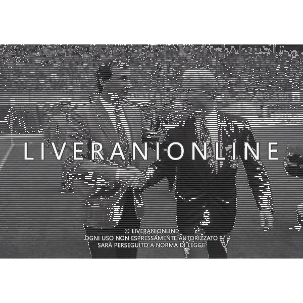 RETROSPETTIVA GAETANO SALVEMINI ALLENATORE BARI CALCIO NELLA FOTO GAETANO SALVEMINI ALLENATORE BARI CALCIO CON GIOVANNI TRAPATTONI ALLENATORE INTER CALCIO NELL\'ANNO 1989-1990 AG ALDO LIVERANI SAS 