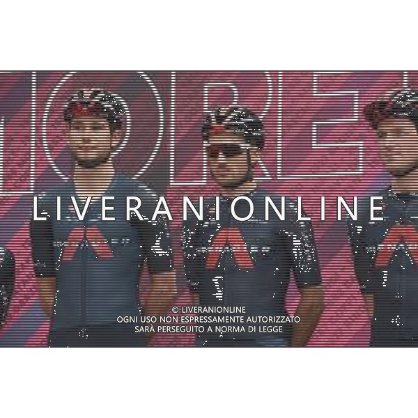 13-05-2021 Giro D\'italia; Tappa 06 Grotte Di Frasassi - San Giacomo Monti Della Laga; 2021, Ineos Grenadiers; Ganna, Filippo; Moscon, Gianni; Grotte Di Frasassi; ©SIROTTI /AGENZIA ALDO LIVERANI SAS