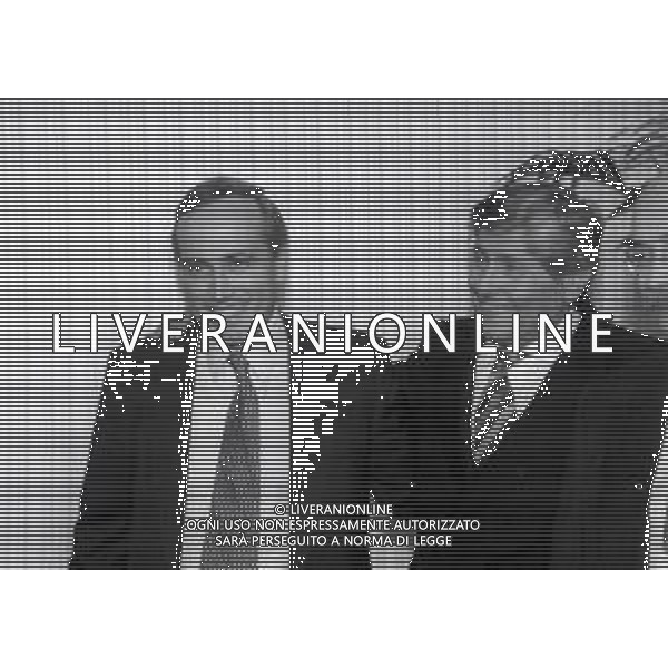 19-12-1996 MILANO HOTEL PPRINCIPE E SAVOIA FESTA NATALIZIA LEGA CALCIO NELLA FOTO GIANCARLO ABETE E LUCIANO NIZZOLA AG ALDO LIVERANI SAS