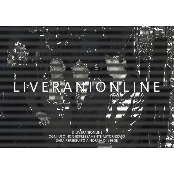 19-12-1996 MILANO HOTEL PPRINCIPE E SAVOIA FESTA NATALIZIA LEGA CALCIO NELLA FOTO ENZO BEARZOT CON LUCIANO NIZZOLA E CESARE MALDINI AG ALDO LIVERANI SAS