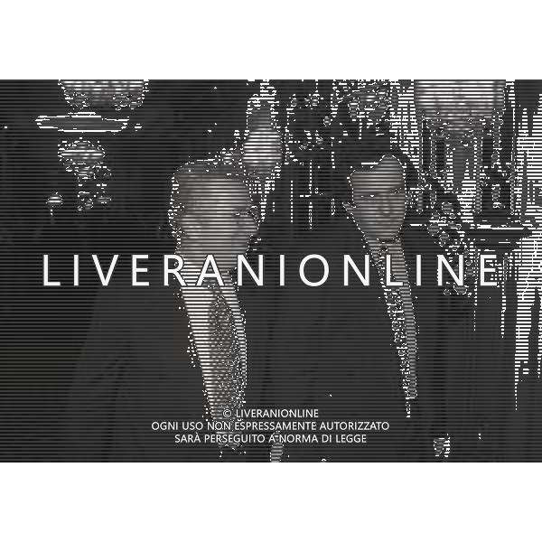 19-12-1996 MILANO HOTEL PPRINCIPE E SAVOIA FESTA NATALIZIA LEGA CALCIO NELLA FOTO ANTONIO MATARRESE E MICHEL PLATINI AG ALDO LIVERANI SAS