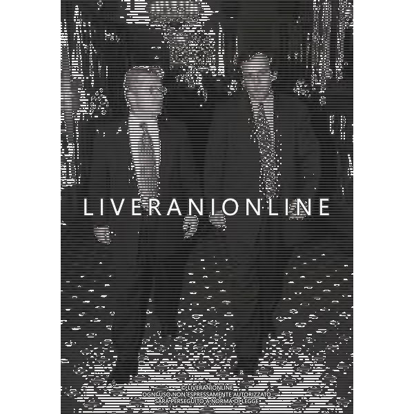 19-12-1996 MILANO HOTEL PPRINCIPE E SAVOIA FESTA NATALIZIA LEGA CALCIO NELLA FOTO ANTONIO MATARRESE E MICHEL PLATINI AG ALDO LIVERANI SAS