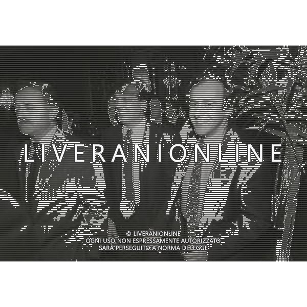 19-12-1996 MILANO HOTEL PPRINCIPE E SAVOIA FESTA NATALIZIA LEGA CALCIO NELLA FOTO MICHEL PLATINI E MARCO TARDELLI AG ALDO LIVERANI SAS