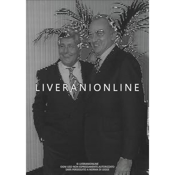 19-12-1996 MILANO HOTEL PPRINCIPE E SAVOIA FESTA NATALIZIA LEGA CALCIO NELLA FOTO LUCIANO NIZZOLA E ANTONIO MATARRESE AG ALDO LIVERANI SAS