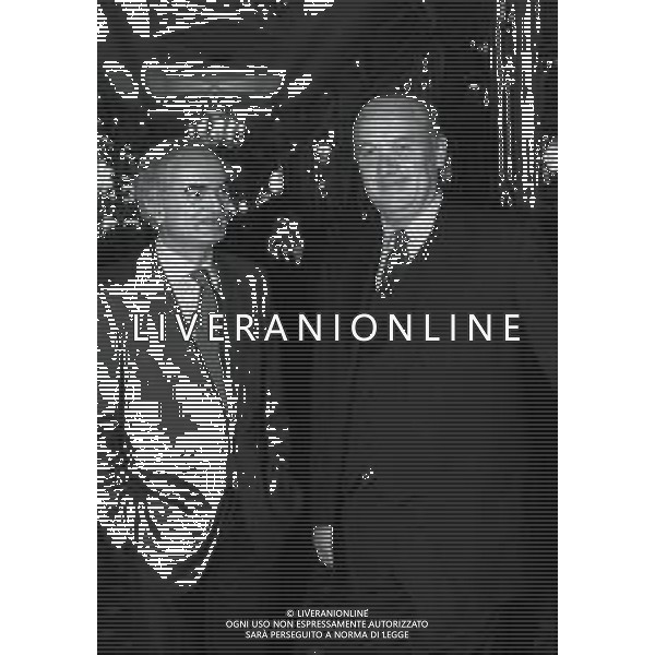 19-12-1996 MILANO HOTEL PPRINCIPE E SAVOIA FESTA NATALIZIA LEGA CALCIO NELLA FOTO SANDRO MAZZOLA E PAOLO CASARIN AG ALDO LIVERANI SAS