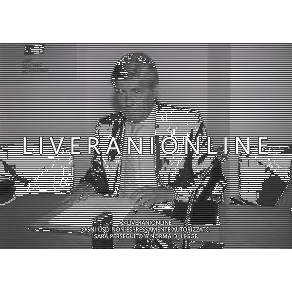 26-06-1996 MILANO LEGA CALCIO RIUNINE DI LEGA NELLA FOTO LUCIANO NIZZOLA PRESIDENTE LEGA CALCIO AG ALDO LIVERANI SAS